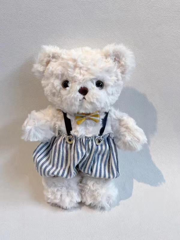 Cute College Style Teddy Bear Plush Toy Doll Cute Jeans Couple Bear Toy Doll Bear Doll 2026 25cm