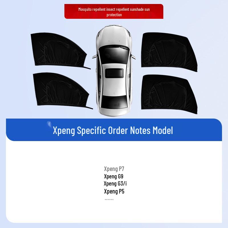 Car Window Sunshade & Anti-Mosquito Mesh Curtain for Privacy and Insect Protection