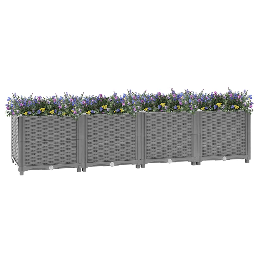 Vidaxl Fioriera Rialzata, 160X40X38 Cm, Polipropilene