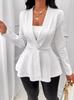 Jacquard 2025 Women's Textured Button Long Sleeve Light Luxury Overcoat