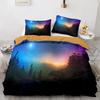 Starry Sky Duvet Cover Twin Size Universe Decor Twin Bedding Set Microfiber Outer Space Theme Milky Way Galaxy Comforter Cover