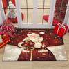 1PC 40*60cm Christmas Entry Door Foot Mat Christmas Carpet Floor Mat Bathroom Non-slip Absorbent Floor Mat Holiday Door Mat Home Decoration