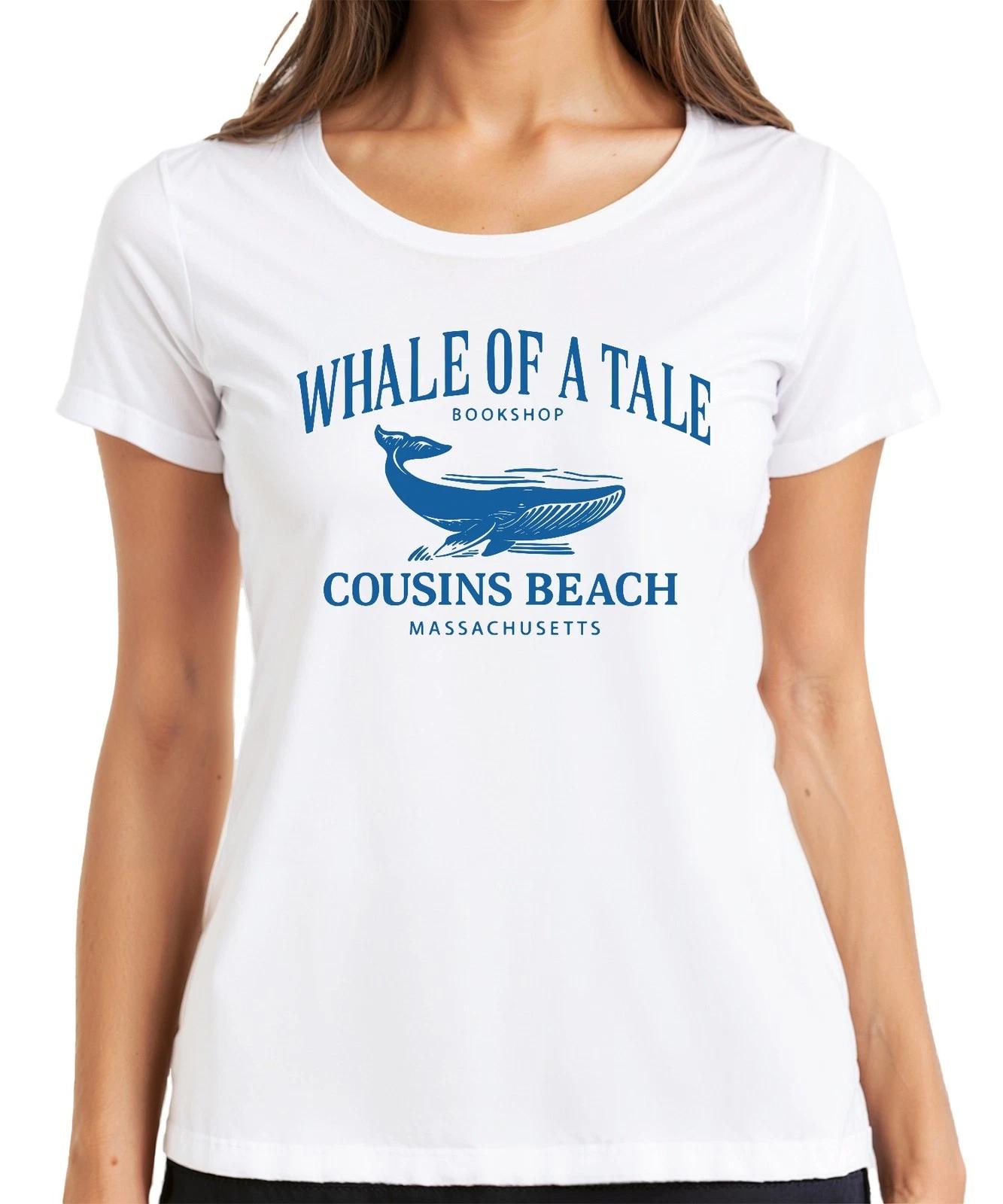 Whale of a Tale Cousins Beach Massachusetts Maritim Vintage Meer Damen T-Shirt L