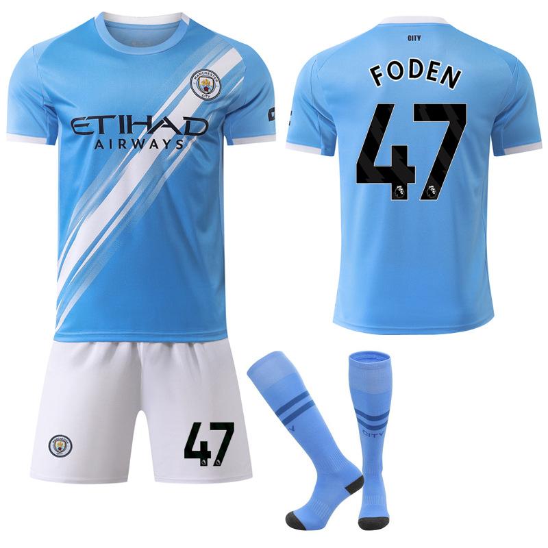 Man City 25/26 Home Shirt #9 Haaland | Hemelsblauwe Band Kit | Kevin De Bruyne Optie