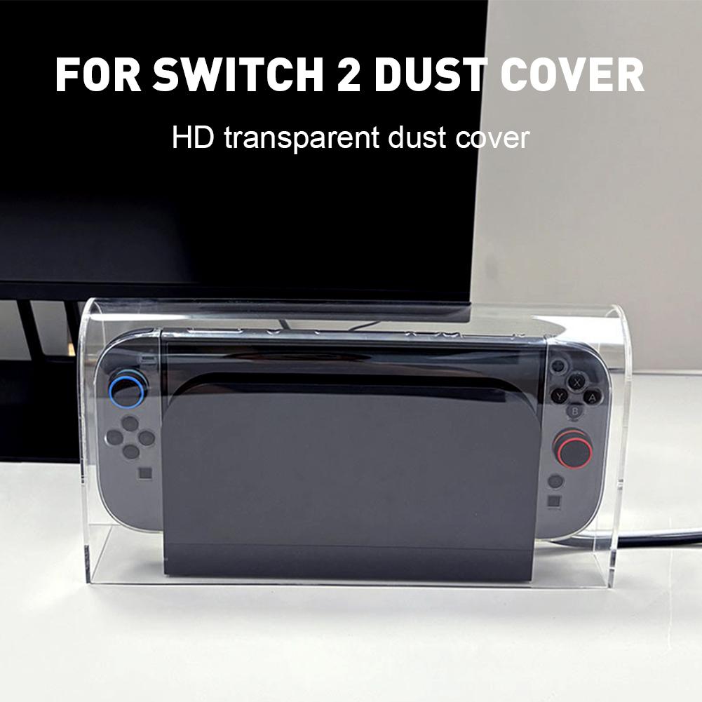 For Switch 2 dust-Proof cover, Anti-Scratch game console Protective Cover Transparent acrylic base