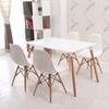 Nordic Modern Dining & Office Chair with Plastic Backrest - Simplistic Design for Home and Work.