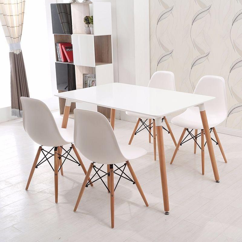 Nordic Modern Dining & Office Chair with Plastic Backrest - Simplistic Design for Home and Work.