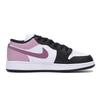 Jordan Air Jordan 1 Puppy Fragment Anti-Slip Wear-Resistant Low-Top Vintage Basketball Shoes Women's Black Pink 553560-131(Team85-)