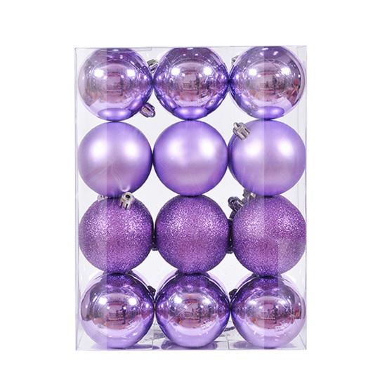 

24Pcs Christmas Balls Bright Color Matte Finish Smooth Surface Shatterproof Wide Application Enhance Atmosphere PS Material Xmas Tree Glitter Balls 3cm