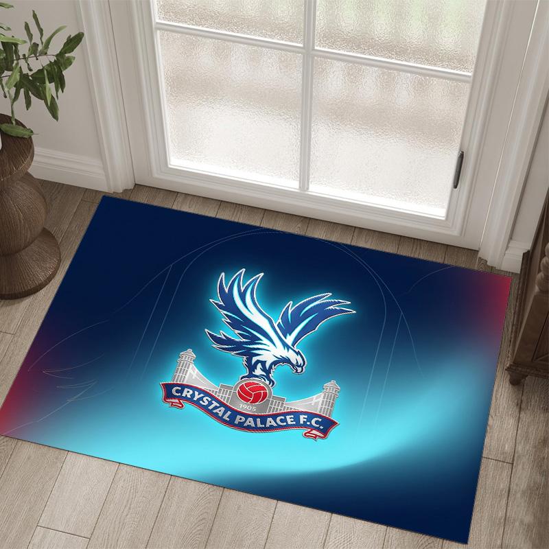 Crystal Palace Football Design Crystal Velvet Carpet Cozy Non?Slip Printed Rug For Bedroom Living Room Entrance