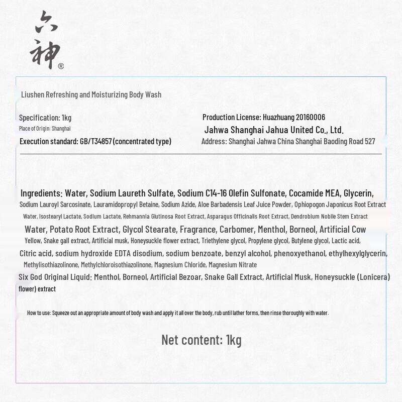 Liushin Shower Gel Collection