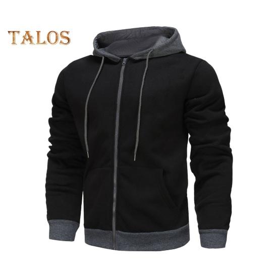 Мужская осенне-зимняя толстовка с капюшоном, длинными рукавами, однотонная, на шнурке, с застежкой-молнией, пальто, кардиган, эластичные манжеты и карманы на подоле, спортивная куртка S светло-серый