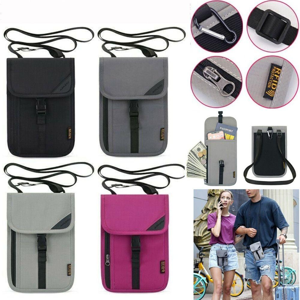 

Захисний чохол Дорожня застібка-блискавка Блокування RFID Сумка для паспорта Сумка-схованка Гаманець Власник ідентифікаційної картки рожевий червоний колір