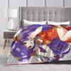 Ranma 1/2 Japanese Anime Shampoo Blanket Flannel Spring Autumn  Multi-function Warm Throw Blanket for Bedding Travel Bedspreads