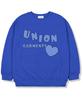 UNION GARMENTS Molhart Fleece-Lined Oversized Sweatshirt Blue