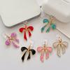Cute Fashion Alloy Bow Knot Mobile Phone Dust Plug Pendant Accessory