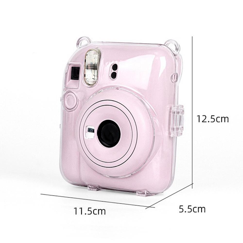 [Film Lab] Instax Mini 12 Transparent Case Camera Protective Case with Strap CAA01