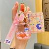 Pendant Girl Figure Dog Keychain Floating Bottle Design Car Key Gift Accessories