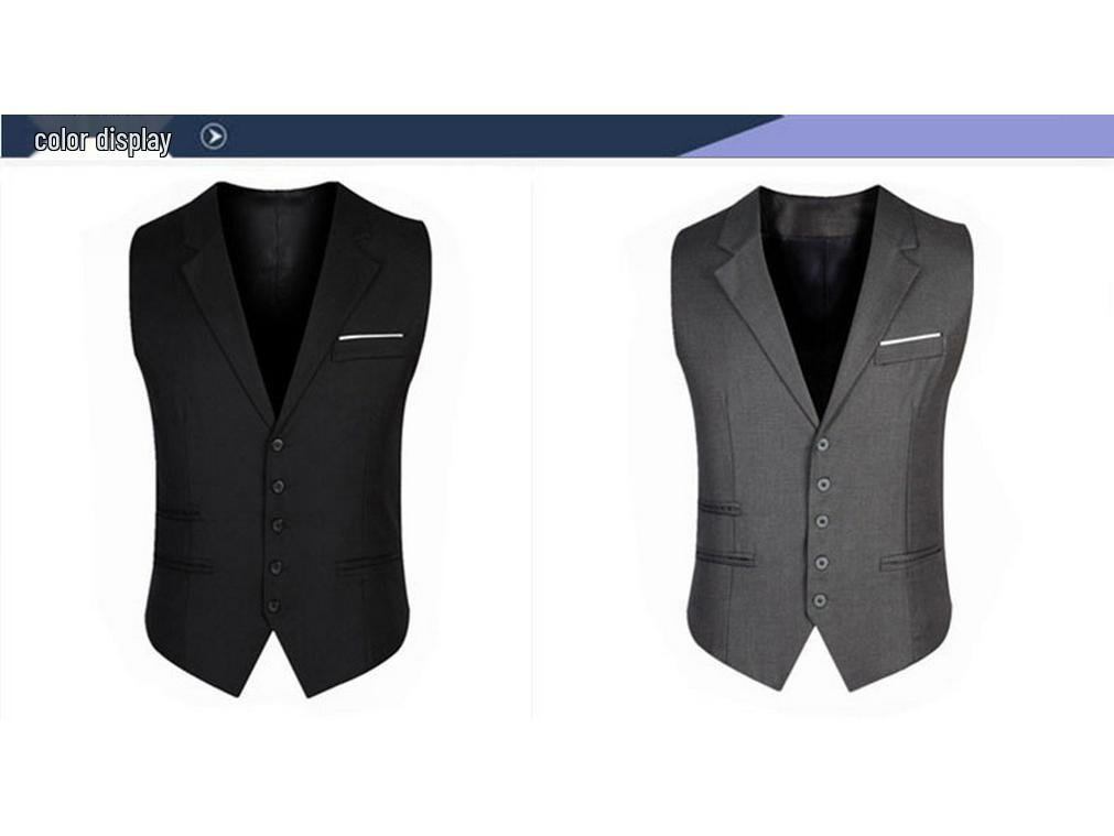 Men's Business Slim Fit Suit Vest - Korean & British Style, Plus Size Available