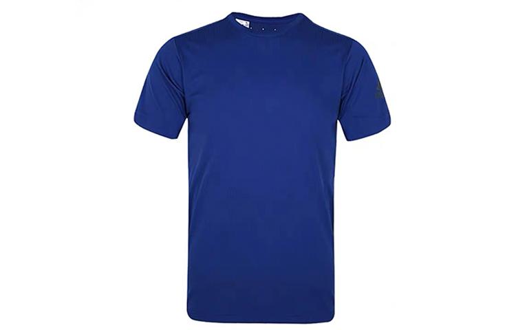 

Adidas T Shirts Men s Blue Crew Neck Moderate Straight Fit CX0222 XS