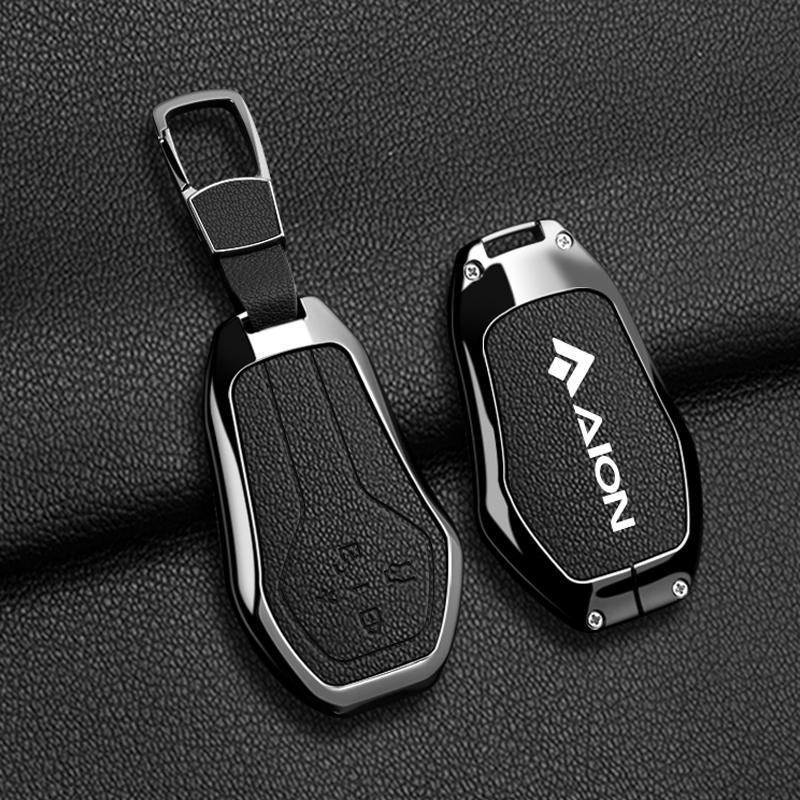 Zinc Alloy Leather Car Remote Key Cover Key Shell General Aviation Aian Hyper Gt Ht Key Chain Car Key Box Car Accessories