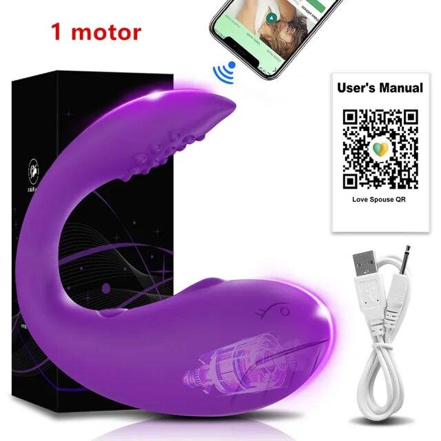 Powerful APP Bluetooth Vibrator for Women Panties with 2 Motors G Spot Dildo Massager Vibrating Love Egg Sex Toys for Adults