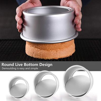 4/6/8/10 Inch Removable Bottom Aluminum Round Cake Pan Baking Tray Layer Tier Cake Pans Cheesecake Tin Kitchen Tools      10110