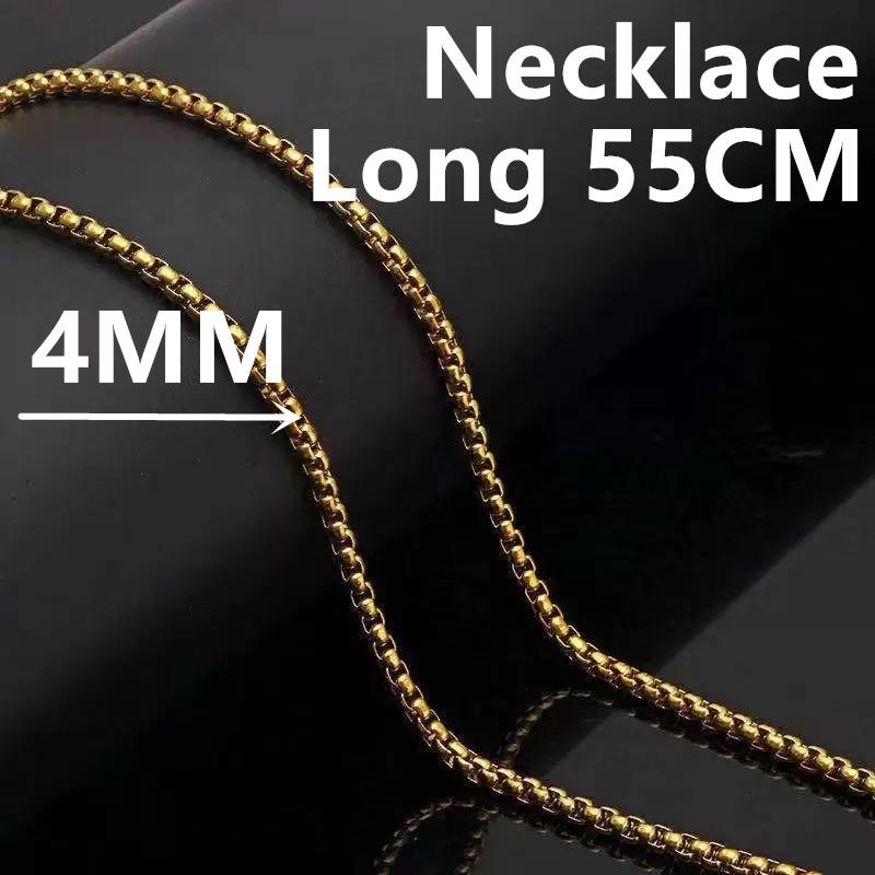 Andara 925 Silver Gold Plated 4mm Wide Square Chain Necklace Fashion Basic Choker Women Men Jewelry Gift