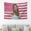 1 pièce M-Madelyn S-Star V-Cline Rose Drapeau Américain Suspendu, Tissu Durable, Idéal pour Chambre d'étudiant de Collège Salon Décoration Murale