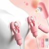 Sucking Vibrating Nipple Clamps Tongue Vibrator Labia Clitoris Clamps Stimulating Massager For Women Breast Massage Masturbator
