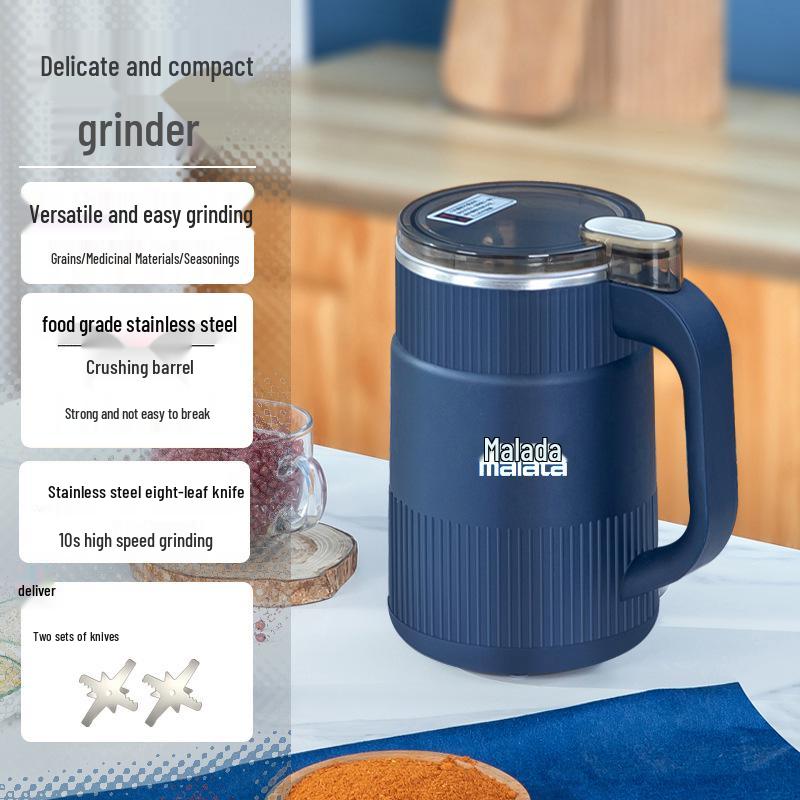 Precision Wanlida Multi-Functional Grinder: Compact Household Machine for Spices, Grains, & Medicinal Ingredients
