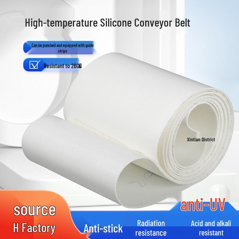 High-Temperature Food-Grade Silicone Conveyor Belt: Heat, Oil, and Corrosion Resistant, Non-Stick