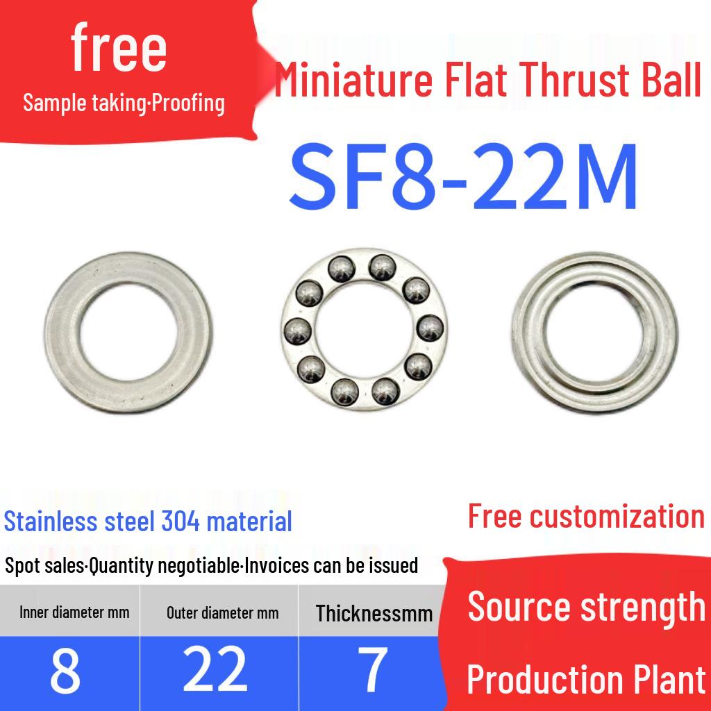 

Stainless Steel 304 Miniature Thrust Ball Bearings (ID 2-12mm)