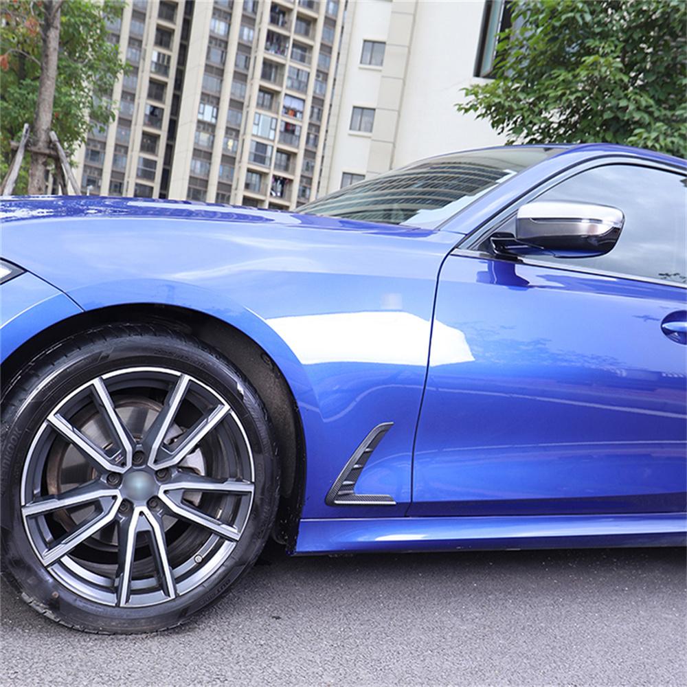 Car Side Body Outlet Cover Trim Carbon Fiber Look For Bmw 3 Series G20 2020-2021