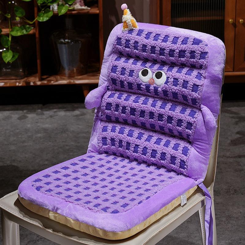 

Winter lamb wool one-piece seat cushion, fart cushion, office chair cushion, dormitory seat cushion, seat cushion, backrest integrated 40 * 40 * 45cm