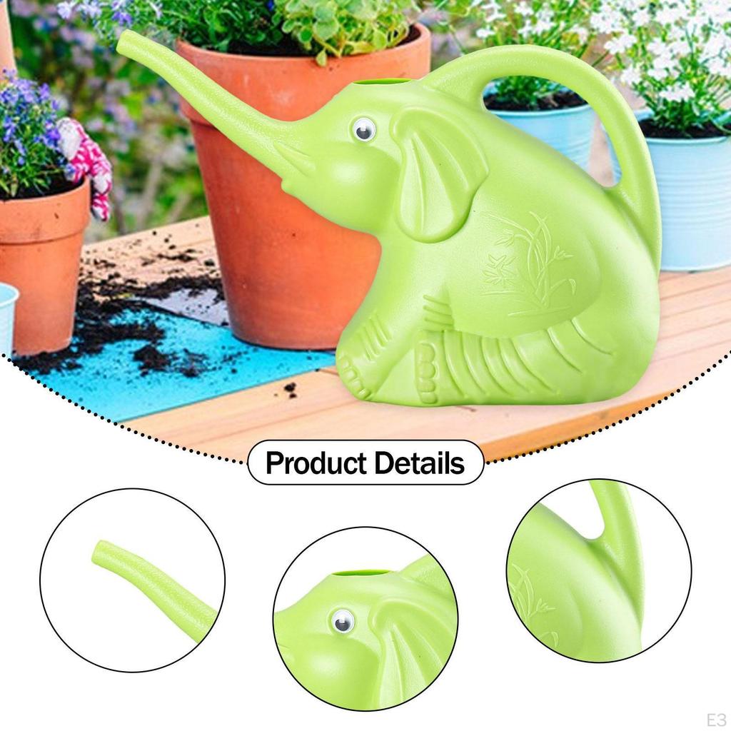 Elefant Gießkanne Garten Wasser Langer Ausguss 1500ml Tragbarer Griff Gartenwerkzeug Topf