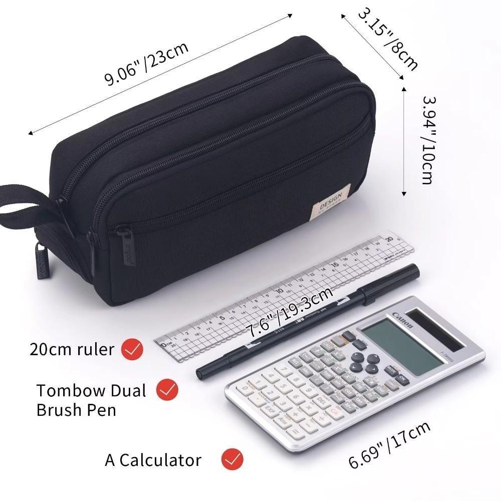 Trousse à Crayons Trois Couches Sac de Rangement Grande Capacité Pour Élèves du Primaire