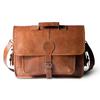 Genuine Vintage Brown Leather Messenger Bag Shoulder Laptop Bag Briefcase