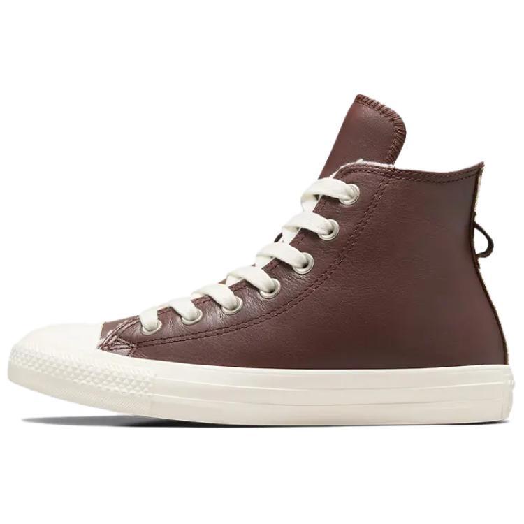 (WMNS) Converse Chuck Taylor All Star Leather Faux Fur Lining Dark Brown Women s A07946C EU 36