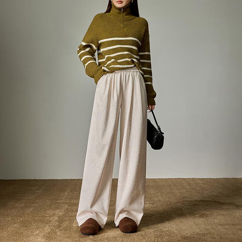 Chuyu Women's 2025 Winter Wide-Leg Casual Pants