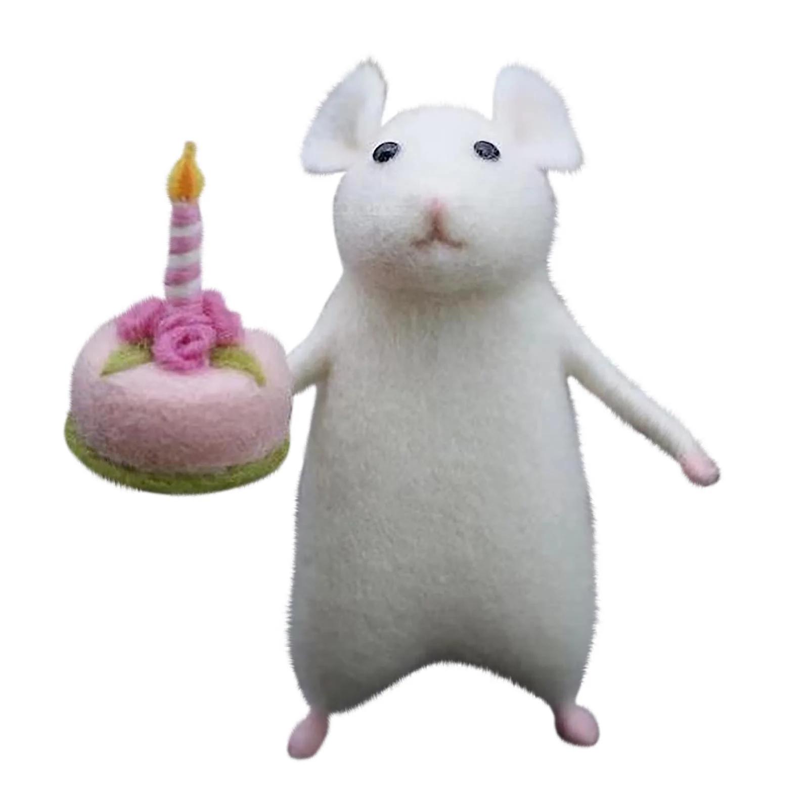 

Мышиные украшения, Зимний Рождественский декор из шерсти в виде мыши, Поделки с животными, Милый декор для дерева, венка, для дома, для вечеринки One Size