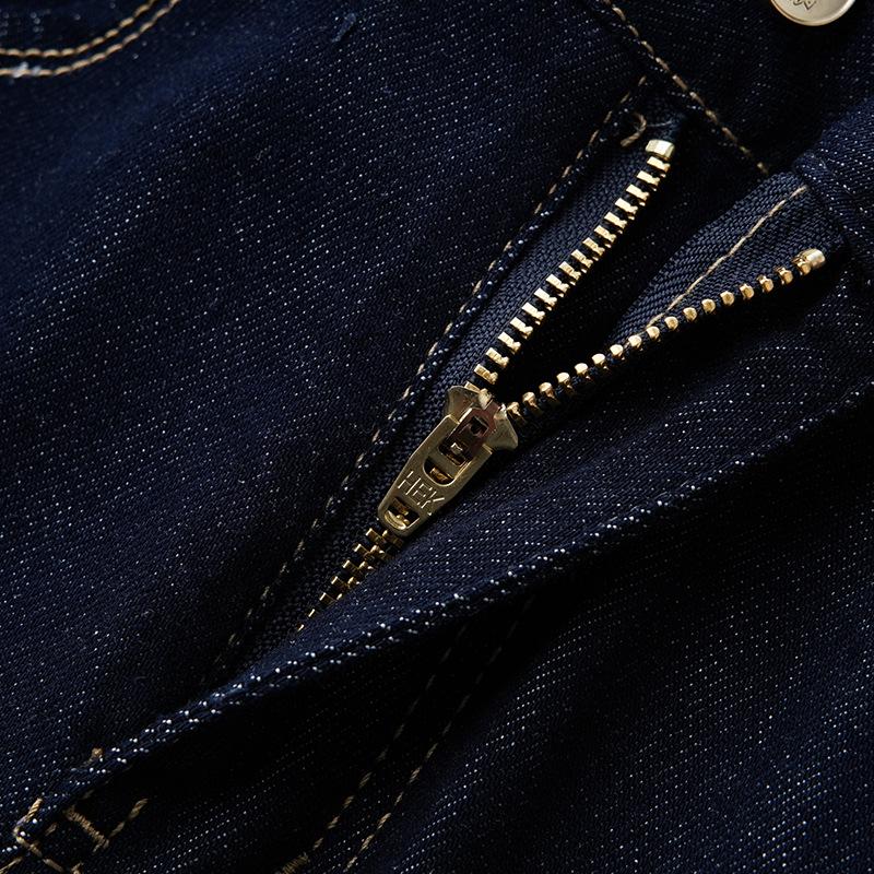 Women's 2026 Retro Dark Blue High-Waisted Wide-Leg Jeans for Spring and Autumn