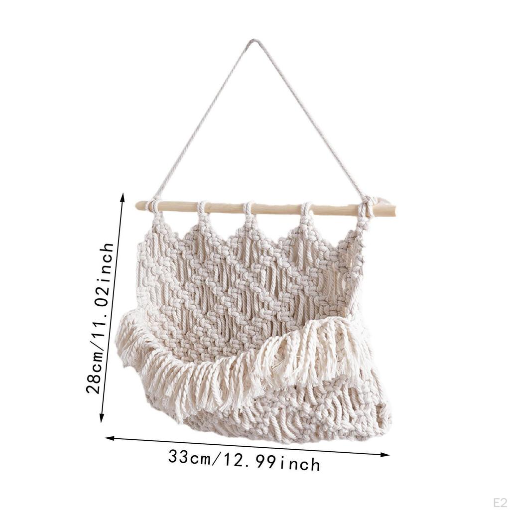 Macrame Wall Hanging Tapestry Woven Tapestry,Storage Pocket,Art Decoration,Hanging Plant Holder for