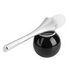 Juego de soporte para cepillo limpiador de inodoro de baño con base de acero inoxidable (Negro)