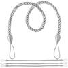 4Pcs Rustic Curtain Fasteners Strong Wearability for Living Room Dining Room Bathrooms Decorative Belts Rope Curtain Tiebacks