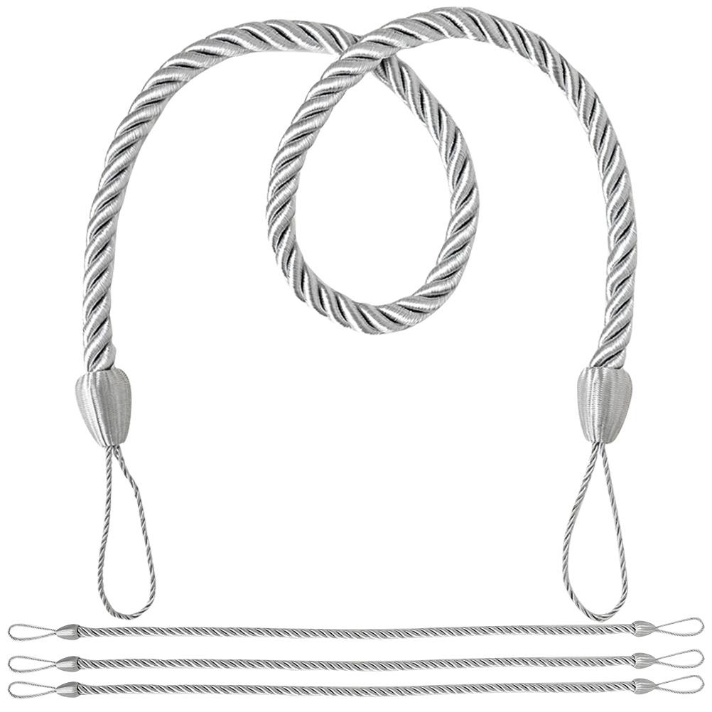 4Pcs Rustic Curtain Fasteners Strong Wearability for Living Room Dining Room Bathrooms Decorative Belts Rope Curtain Tiebacks