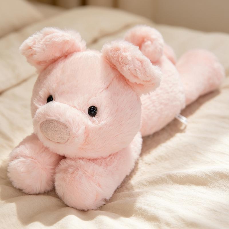 Animale sdraiato con braccia lunghe Peluche con braccia pesate Morbido cuscino di peluche Maiale Leone Coniglio Mucca Elefante Bambola Regalo per Bambini e Bambine