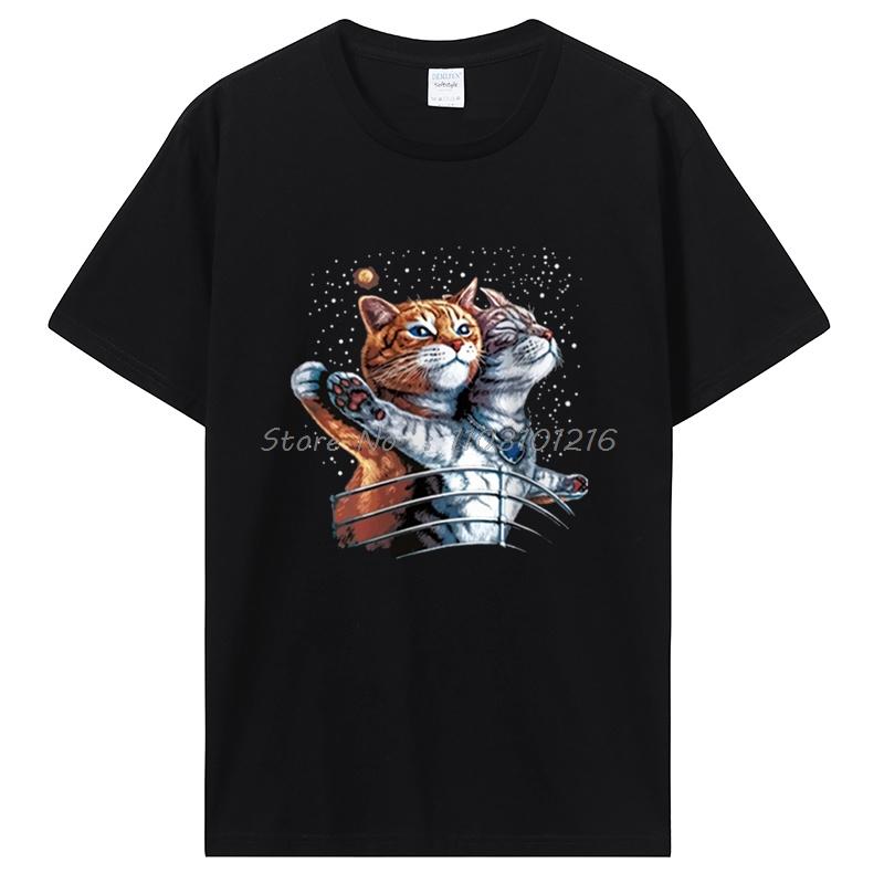Stylish Spoof Falcon Print T-shirt Cartoon Cat Short Sleeve O-Neck Cotton Tshirt Casual Fitness Tops Men's Clothing Streetwear