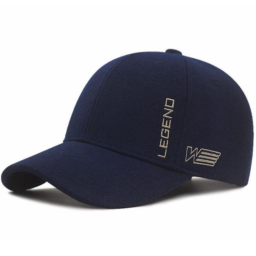 Winter Dicke Warme Woll-Baseballkappe Übergröße Snapback-Hut für Großen Kopf Männer Outdoor Papa Filz Große Sportkappe 55-60cm 60-65cm
