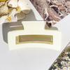 8.5cm Matte Korean Style Square Hair Clip: Elegant Half-Up Shark Clip for Women's New Updo Hair Styling